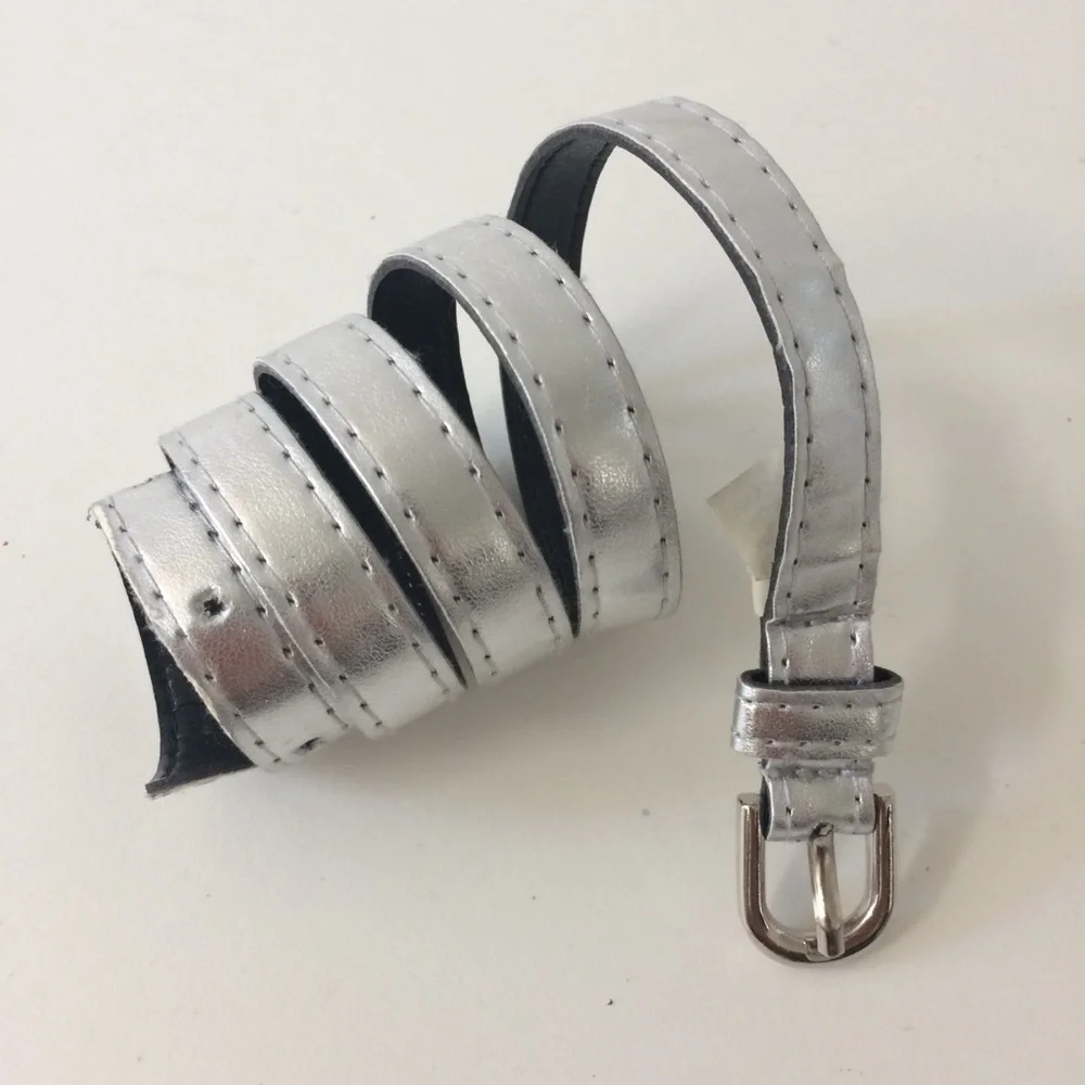 Free with Purchase NWOT Silver Metallic Belt